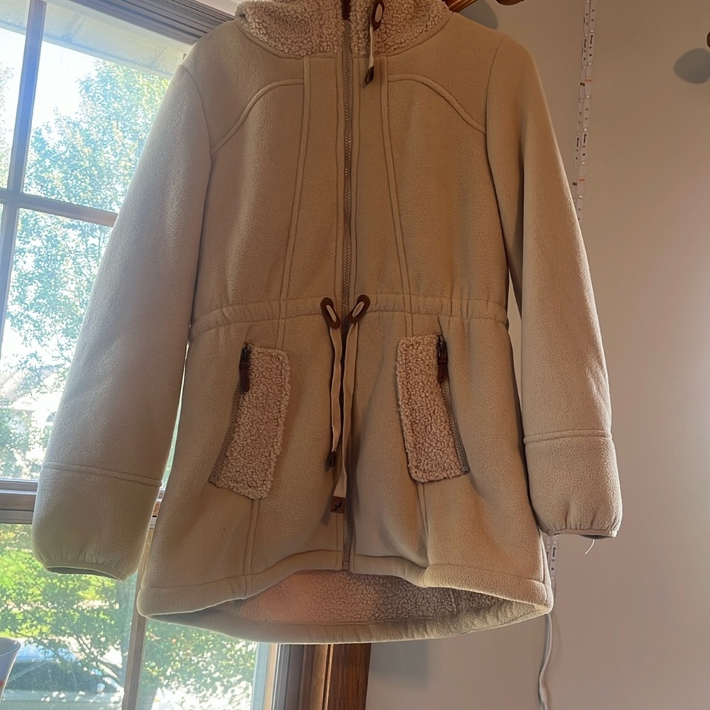UGG Cream Sherpa-Lined Fleece Jacket